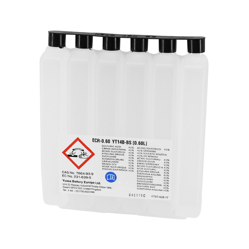 Batterie 12V 12 ah YT14B-BS Yuasa MF sans entretien haute performance avec pack acide (lg150xl70xh145mm) (equivalent YT14-B4) - vue 3