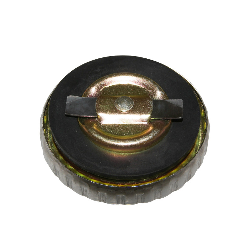 Bouchon d'essence adaptable MBK 50 Booster - Yamaha 50 BWS chrome (diam int 30 mm - diam ext 53 mm - entraxe 36 mm) - vue 2