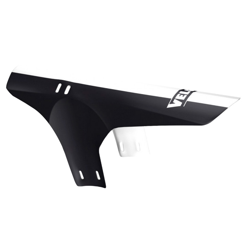 Garde-boue VTT avant Velox noir-blanc fixation fourche rilsan - vue 2