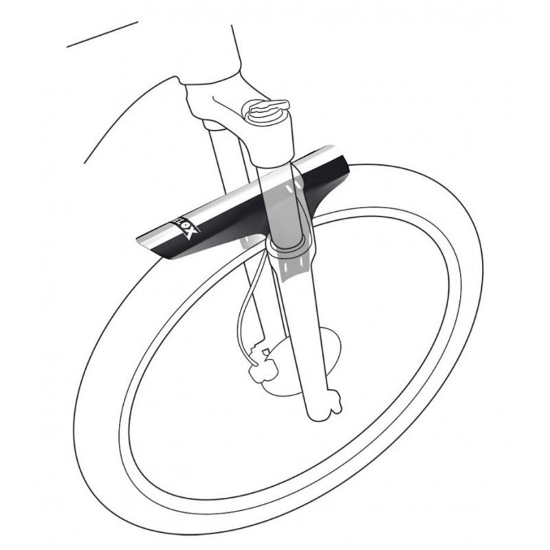 Garde-boue VTT avant Velox noir-blanc fixation fourche rilsan - vue 4
