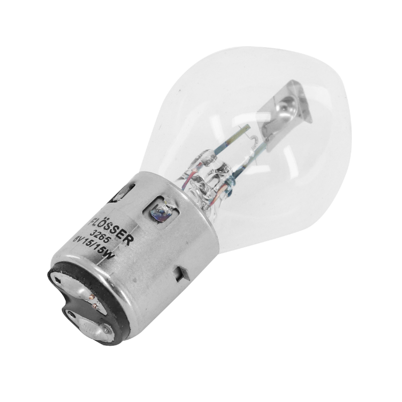 Ampoule Flosser 6V 15-15W culot BA20D blanc projecteur - vue 2