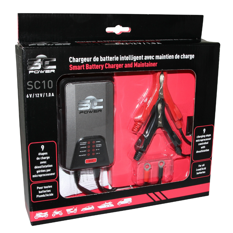 Chargeur de batterie et maintien de charge SC Power SC10 automatique 6-12V 1A - vue 2