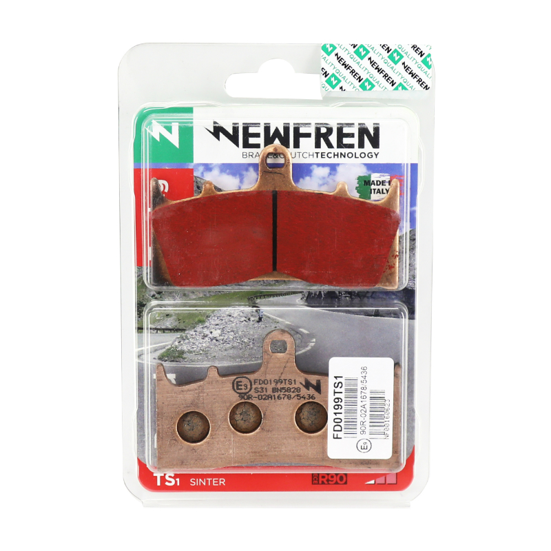 Plaquette de frein Newfren FD0199TS touring métal fritté Kawasaki ZX-6R Ninja 600 ZX-7R Ninja 750 Suzuki GSX-R Hayabusa 1300 - vue 3