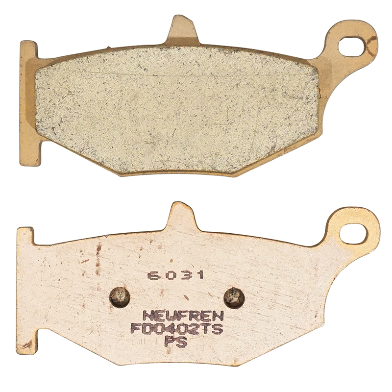 Plaquette de frein Newfren pour suzuki 600 GSX-R 2006+2010 ar, 1300 GSX-R hayabusa 2008+ ar, 400 GSR 2006+ ar, 1050 DL v-strom 2020+ ar (l 89.2MM - h 39.3MM - p 9.7MM) (FD0402TS)(touring metal fritte)