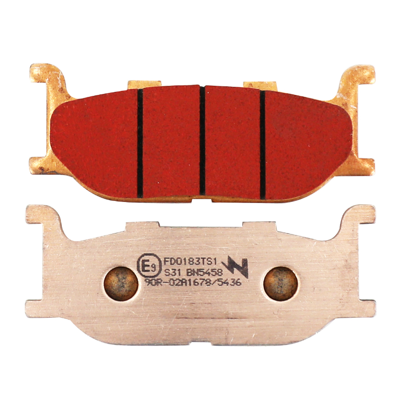Plaquette de frein Newfren pour yamaha 500 TMAX 2001+2003 av, 900 XJ s diversion 1995+2003 av, 1300 stryker 2011+ av, 950 XV bolt 2014 (l 102.5MM - h 41MM - p 10MM) (FD0183TS) (touring metal fritte)