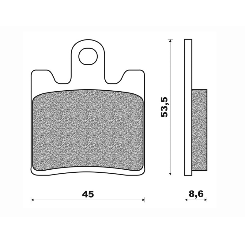 Plaquette de frein NEWFREN FD0264TS métal fritté - vue 2