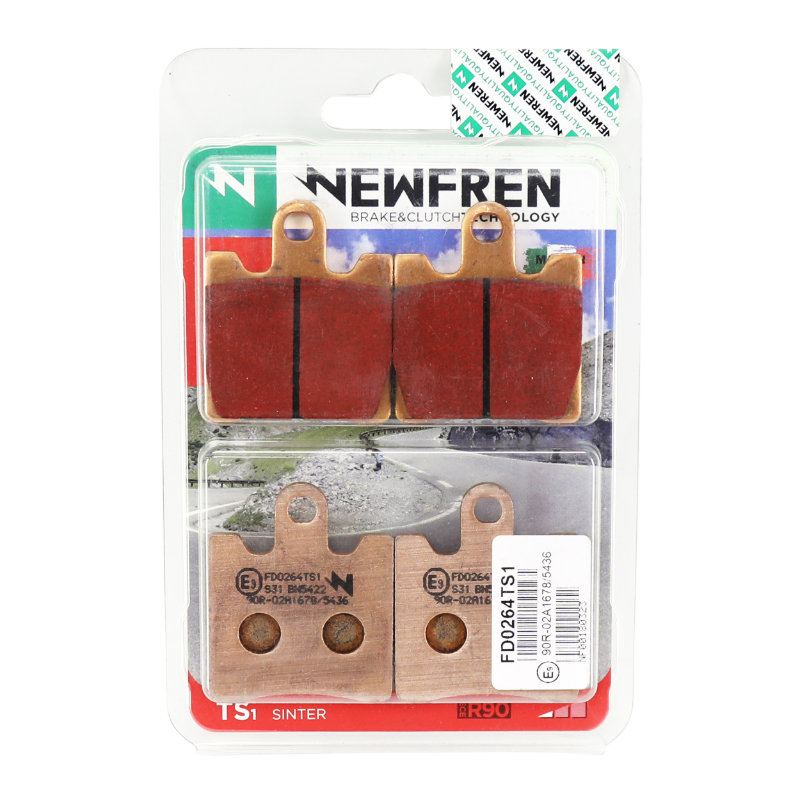 Plaquette de frein NEWFREN FD0264TS métal fritté - vue 3