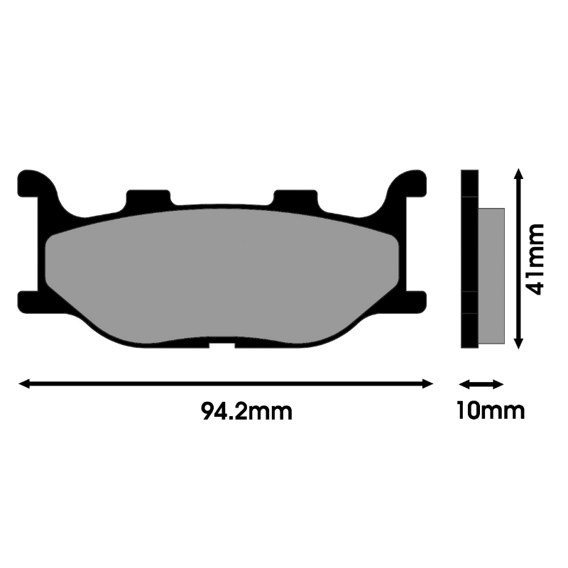 Plaquette de frein Polini 174.0019 MT-03 660 TMAX 500 FZ6 600 Majesty 400 - vue 2