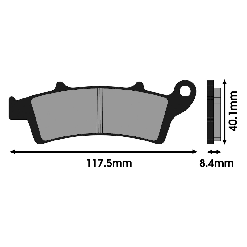Plaquette de frein Polini 174.0096 pour Aprilia Scarabeo, Malaguti Madison, Peugeot Looxor, Kymco People - vue 2