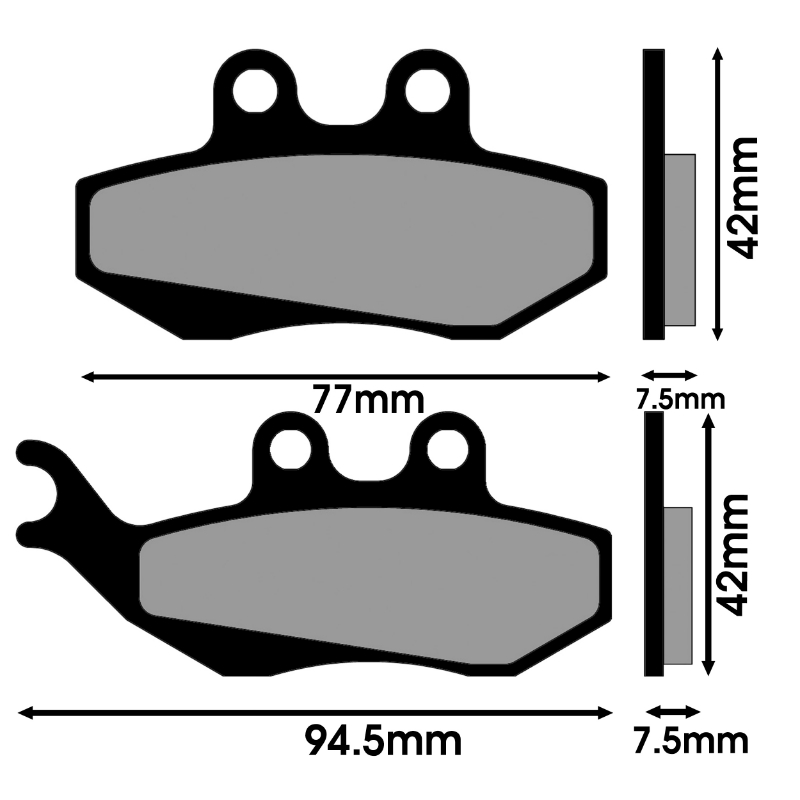 Plaquette de frein Polini 174.0017 - vue 2