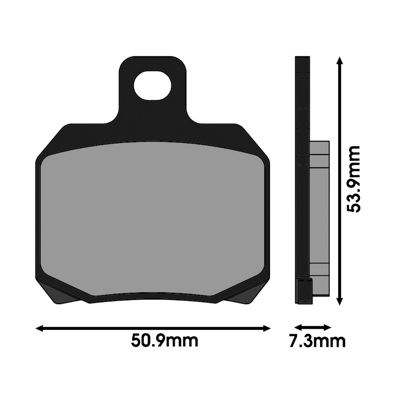 Plaquette de frein Polini 174.0035 Yamaha XMAX 125 MBK Skycruiser Piaggio Beverly Suzuki Burgman - vue 2