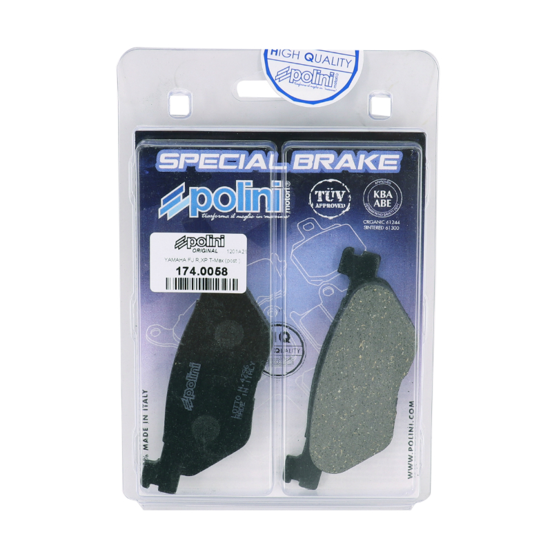 Plaquette de frein Polini pour yamaha 500 TMAX 2001+2003 ar (l 100MM - h 38,6MM - p 11,7MM) (174.0058) (original) - vue 3