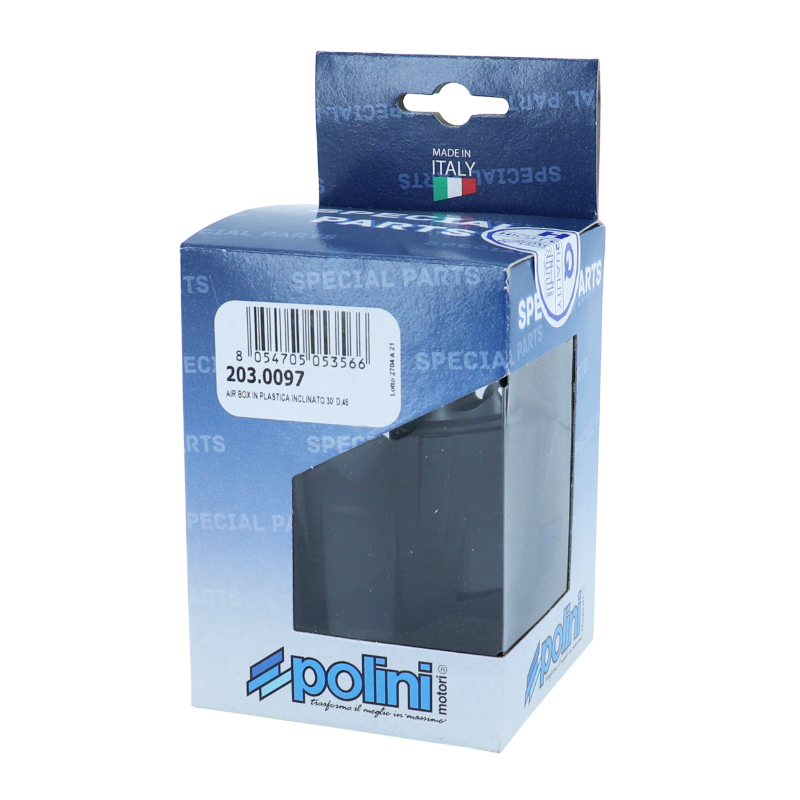 Filtre à air Polini Blue Air Box noir fixation coudée 30° diam 46 - vue 3