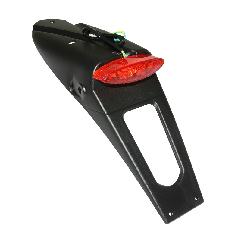 Support de plaque immatriculation avec feu 50 a boite-moto feu rouge a leds (l 430MM - h 125MM - l 135MM) (homologue ce) -Replay
