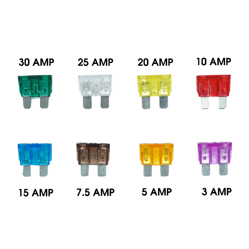 Fusible plat enfichable standard 3-30A assortiment coffret 100 pièces P2R - vue 2