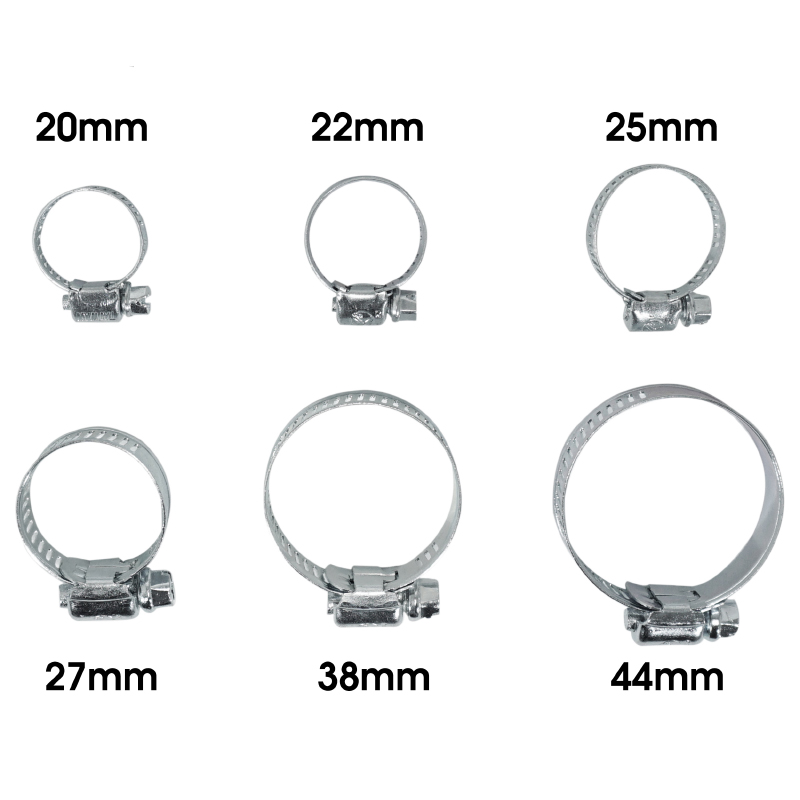 Collier de serrage métal à crémaillère 6 tailles 20-44 mm P2R (26 pièces) - vue 2
