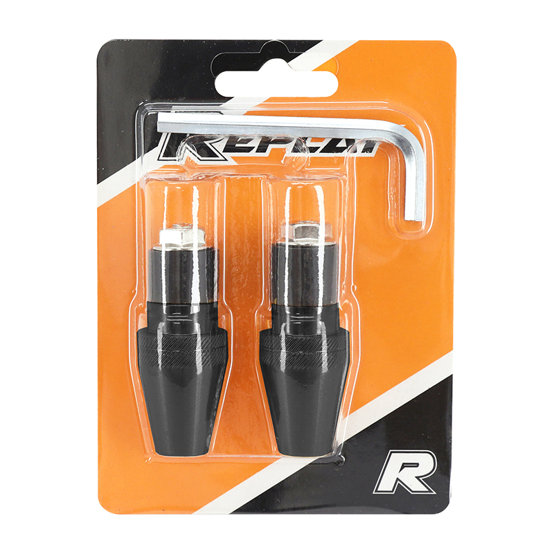 Embout de guidon Replay conique moleté noir diam 17 MM (paire) - vue 2