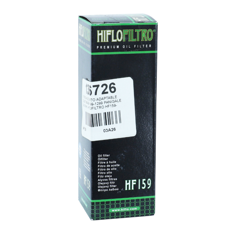 Filtre à huile Hiflofiltro HF159 adaptable Ducati Panigale 899-959-1199-1299 (43x130mm) - vue 3