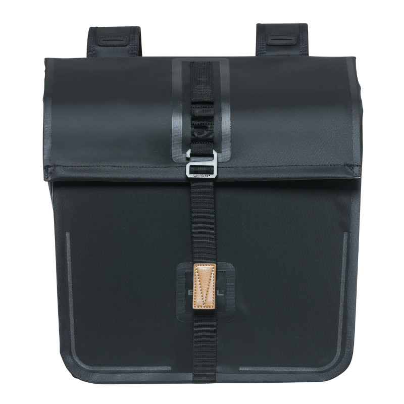 Sacoche arrière vélo double Basil Urban Dry 50L noir étanche 36x17x42cm - vue 2