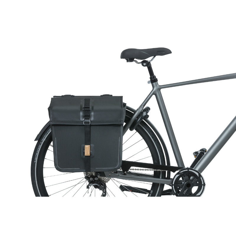 Sacoche arrière vélo double Basil Urban Dry 50L noir étanche 36x17x42cm - vue 7