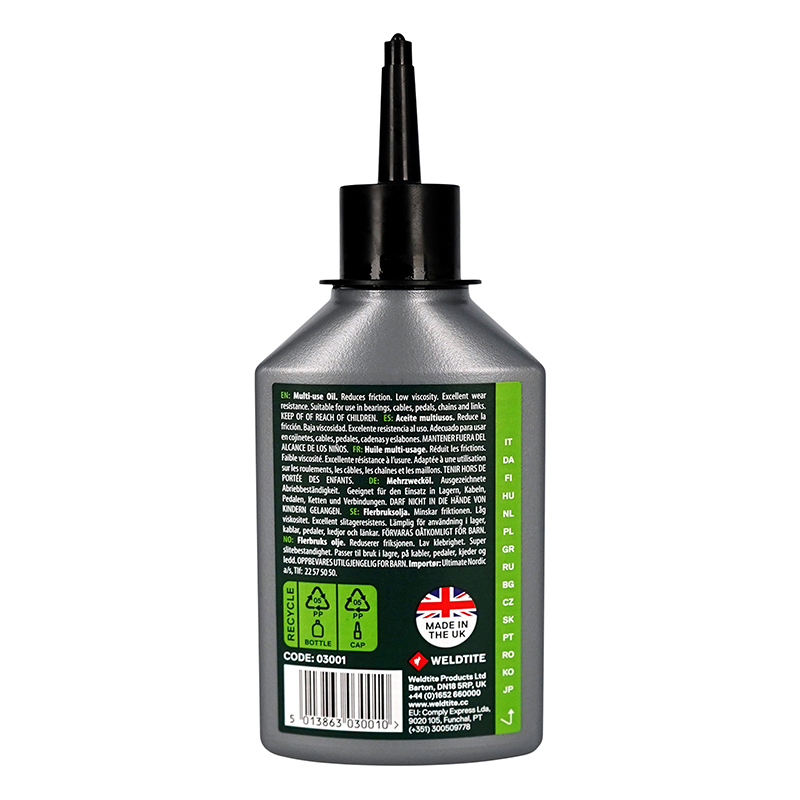 Lubrifiant vélo multi-usage Weldtite TF2 Cycle Oil 125 ml - vue 2