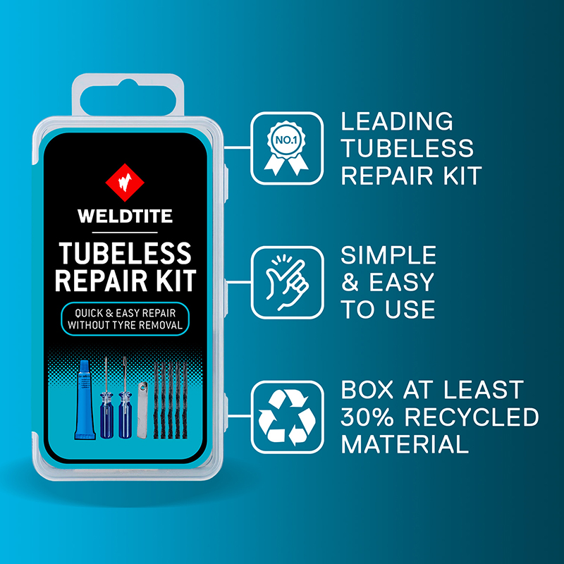 Kit réparation pneu tubeless VTT Weldtite par l'extérieur avec mèches - vue 5