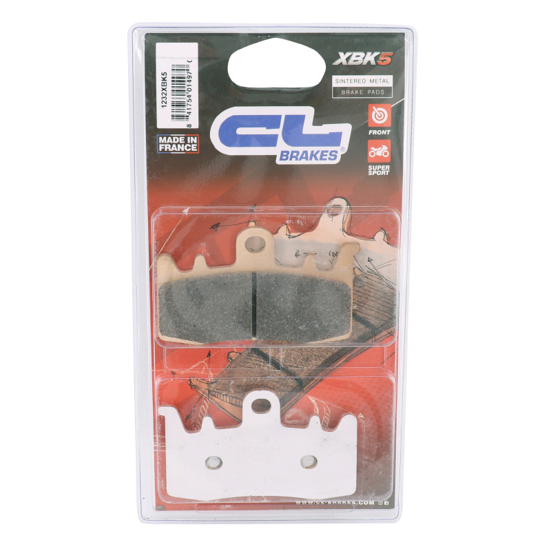 Plaquettes de frein CL BRAKES 1232 XBK5 sport métal fritté - vue 3