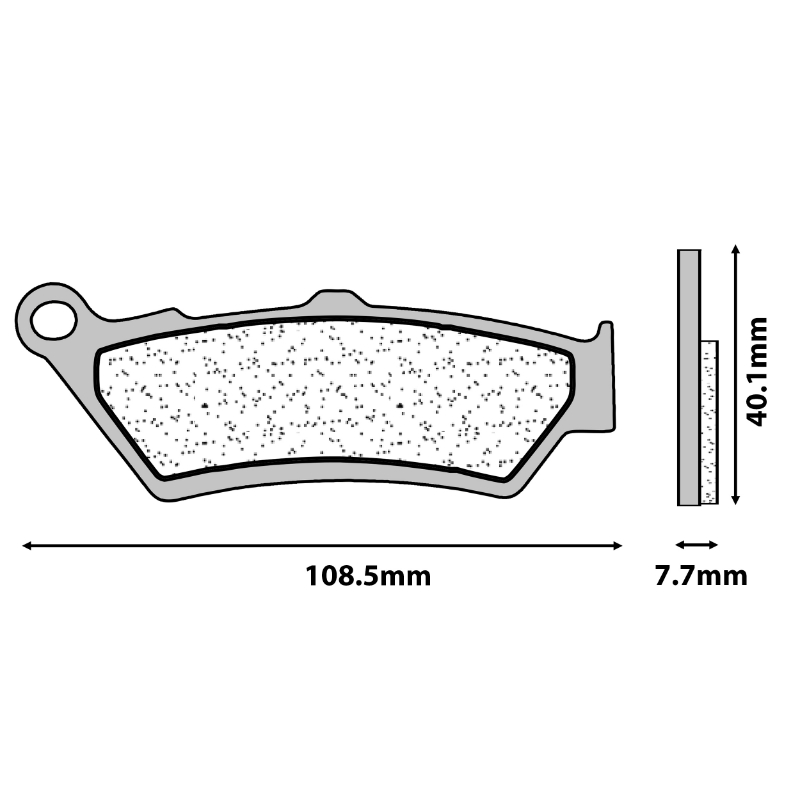 Plaquettes de frein CL Brakes Honda CB 500 1997-2005 / BMW F 650 GS 1999-2012 / Royal Enfield 650 Interceptor 2019-2023 avant (2396 A3+ Touring métal fritté) - vue 2