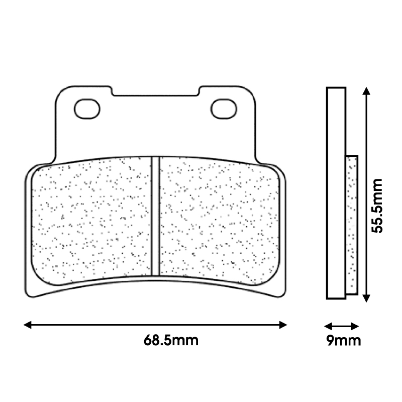 Plaquette de frein CL Brakes métal fritté 1187 XBK5 Sport (1 jeu de 2) - vue 2