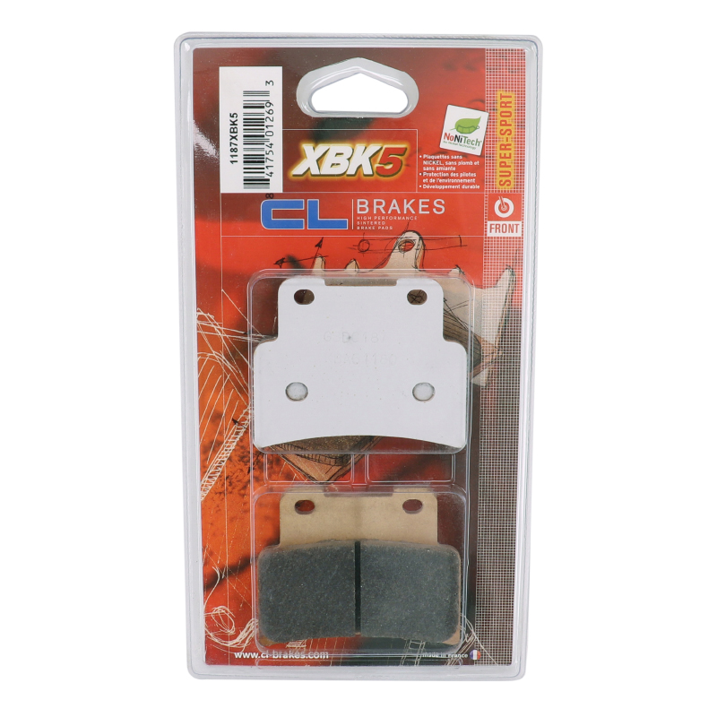 Plaquette de frein CL Brakes métal fritté 1187 XBK5 Sport (1 jeu de 2) - vue 3