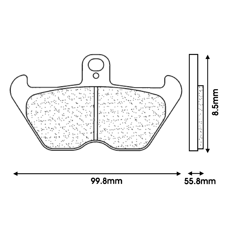 Plaquette de frein CL Brakes métal fritté pour BMW K 100 LT, K 1100 LT, K 1200 LT, K 1200 RS, K1, R 1100 RS, R 1100 RT, R 1100 S, R 1150 GS, R 80 R, R 850 C (jeu de 2) - vue 2