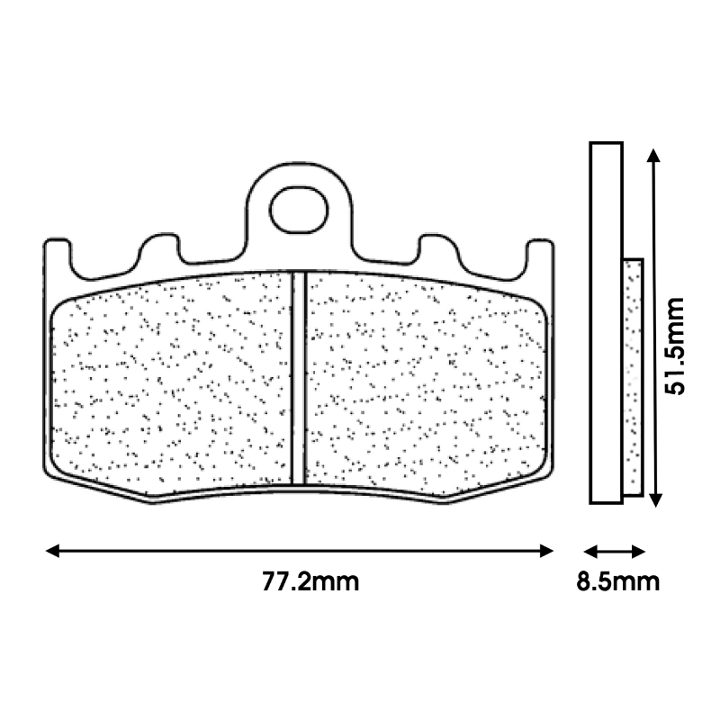 Plaquette de frein CL Brakes métal fritté pour BMW R 85 RT, R 1150 GS, K 1200 GT, R 1200 GS, R 1200 RT (1101 XBK5) - vue 2
