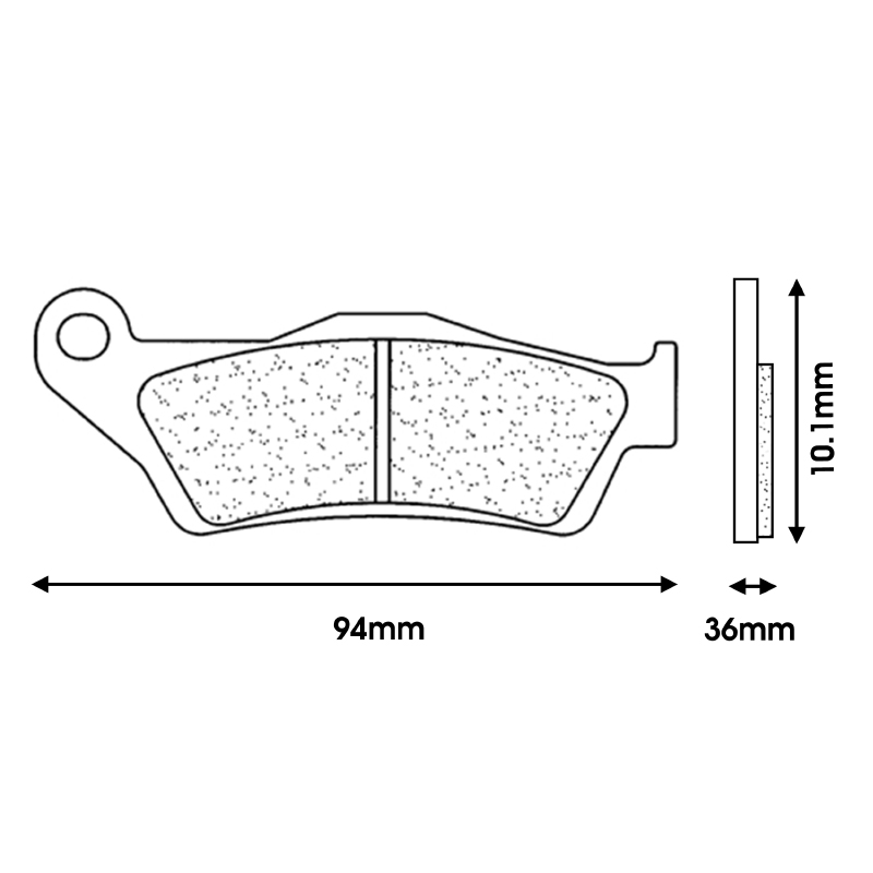 Plaquette de frein CL Brakes pour BMW R 850 R, R 850 RT, R 1100 GS, R 1100 S, R 1150 GS, R 1150 R, R 1200 GS, R 1200 R, R 1200 RS (2900 RX3 Touring métal fritté) - vue 2