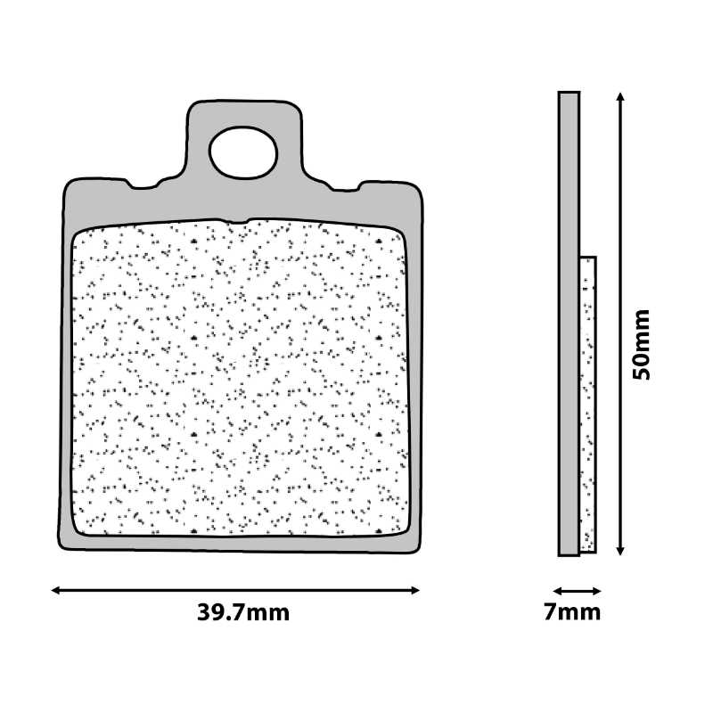 Plaquette de frein CL Brakes pour Ducati Monster 600/620/695/750/800/916, Moto-Guzzi V50/V65/V100/1100 California et Yamaha 125 TZR (jeu de 2) - vue 2