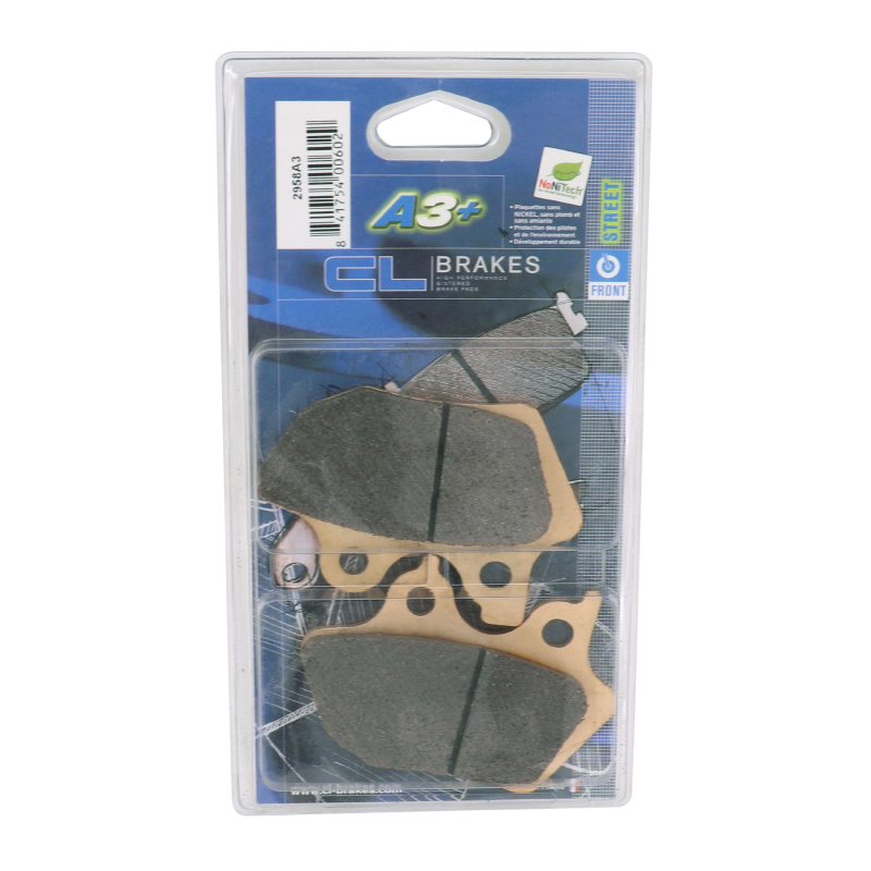Plaquette de frein CL Brakes pour Harley-Davidson 1450 Dyna 2000-2006, Electra-Glide 2000-2006, FLST 2000-2006 AV+AR, 1584 FXST 2007+, 1584 Softail 2007, Road King AV (2958 A3+ custom metal fritté) - vue 3