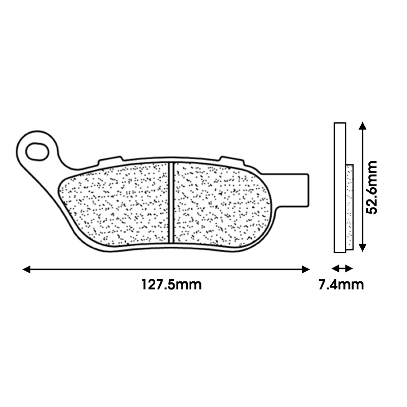 Plaquette de frein CL Brakes pour Harley-Davidson 1584 Fat-Boy, Softail, Dyna, 1690 Electra Glide, Dyna, Softail (1 jeu de 2 plaquettes) 1213 RX3 Custom Metal Frittée - vue 2