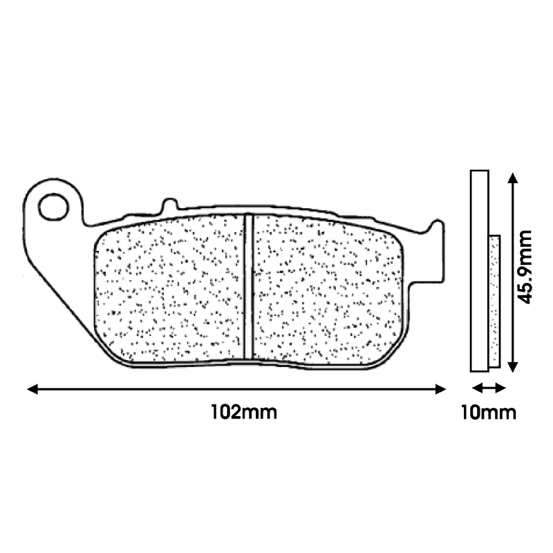 Plaquette de frein CL Brakes pour Harley-Davidson 883-1200 Sportster Super Low 2004+ avant (jeu de 2) - vue 2
