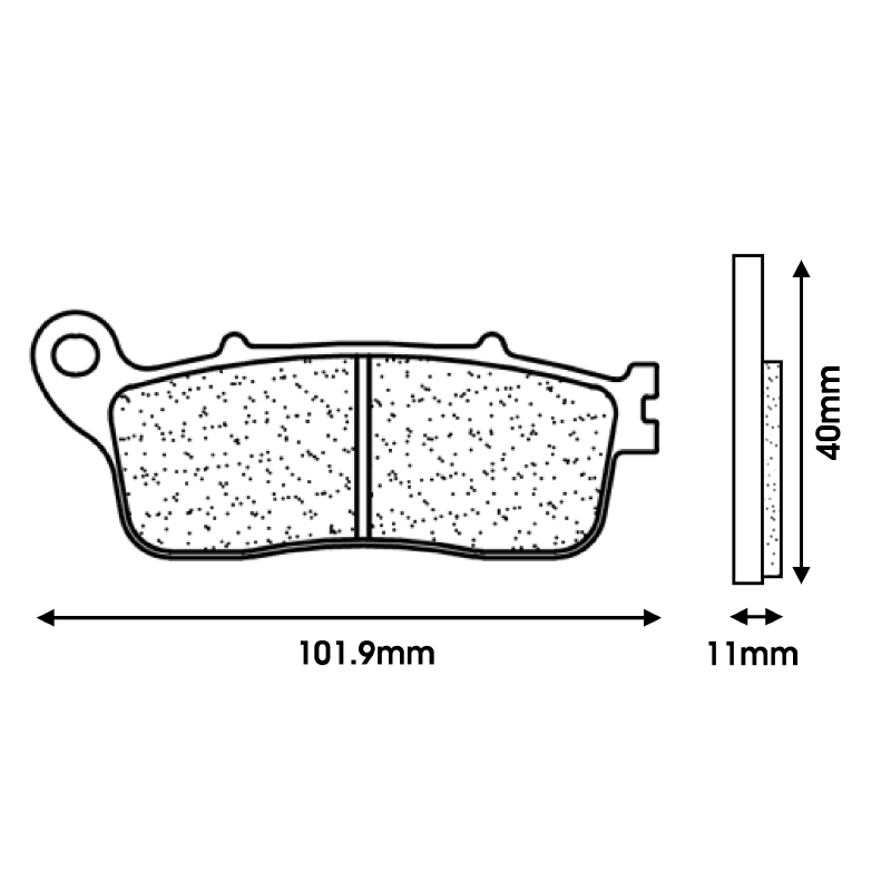 Plaquette de frein CL Brakes Honda 800 VFR 2014+ / 1200 VFR Crosstourer 2012-2014 arrière (1239 RX3 Touring) - vue 2