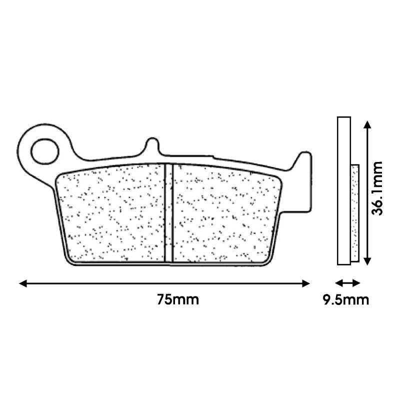 Plaquette de frein CL Brakes 2314 RX3 Touring métal fritté - vue 2