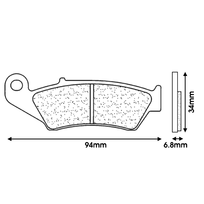 Plaquette de frein CL Brakes 2300 A3+ Touring métal fritté pour Honda XL 650 Transalp / XR 400-600-650 / Africa Twin 750 / Kawasaki KLX 250-400-650 - vue 2