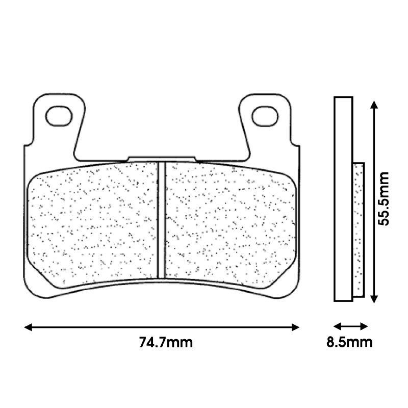 Plaquettes de frein CL BRAKES 2711XBK5 sport métal fritté - vue 2