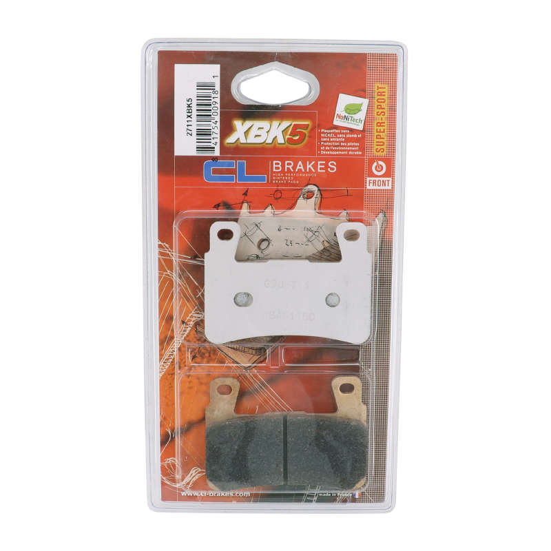 Plaquettes de frein CL BRAKES 2711XBK5 sport métal fritté - vue 3