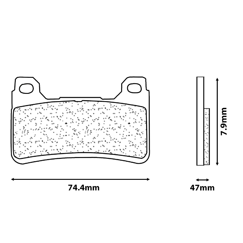 Plaquettes de frein CL Brakes sport métal fritté pour Honda CBR 600 RR 2005+, VFR 800 2014+ et CBR 1000 RR Fireblade 2004+ (jeu de 2) - vue 2