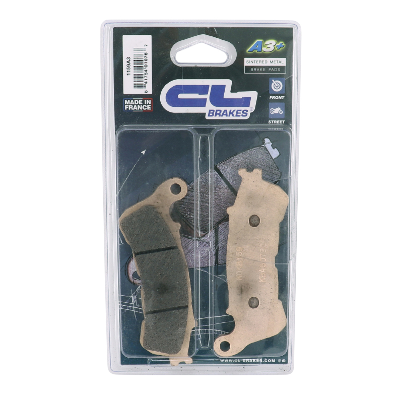 Plaquette de frein Cl Brakes pour honda 700 NC s 2012+ av, NC 700 X2012+ av, 1000 CB r 2008+ av, 1300 ST pan european 2008+ av (1 jeu de 2 plaquettes) (1159 A3+ touring metal fritte) - vue 3