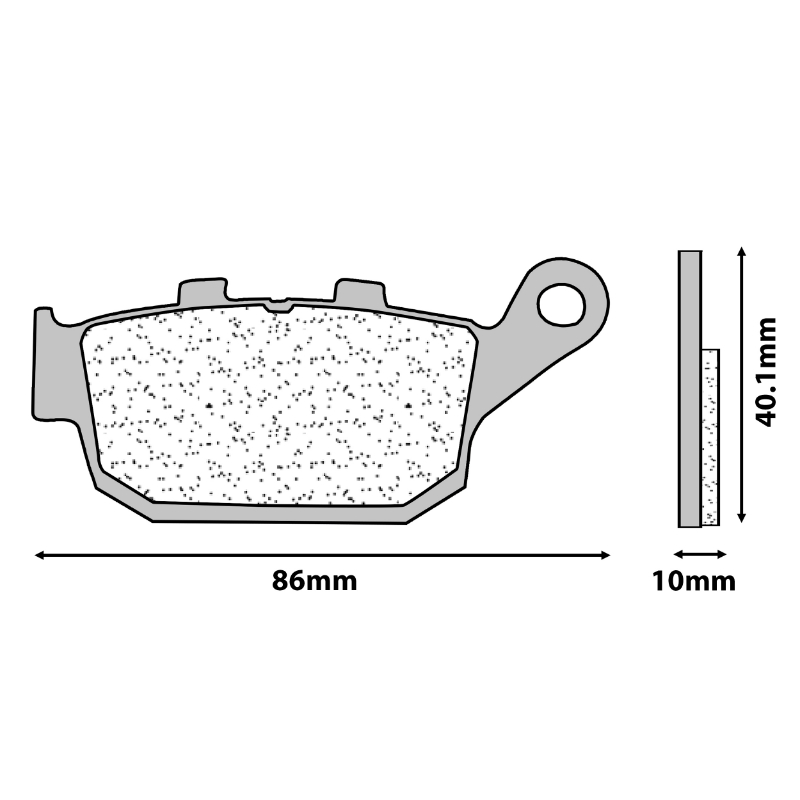 Plaquettes de frein CL Brakes pour Triumph Daytona 600 2003-2005 / Street Triple 675 2008-2012 / Honda CB 500 Hornet 2024 arrière (jeu de 2) - vue 2