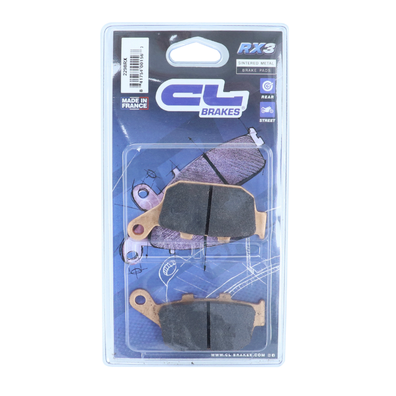 Plaquettes de frein CL Brakes pour Triumph Daytona 600 2003-2005 / Street Triple 675 2008-2012 / Honda CB 500 Hornet 2024 arrière (jeu de 2) - vue 3