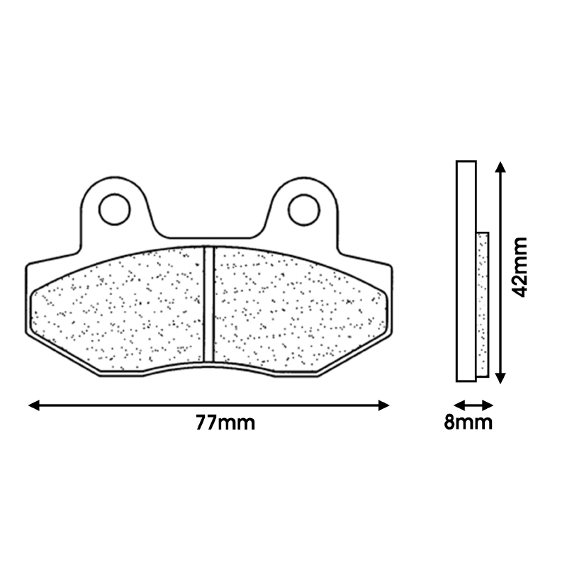 Plaquette de frein CL Brakes 2621 A3+ touring métal fritté (jeu de 2) - vue 2