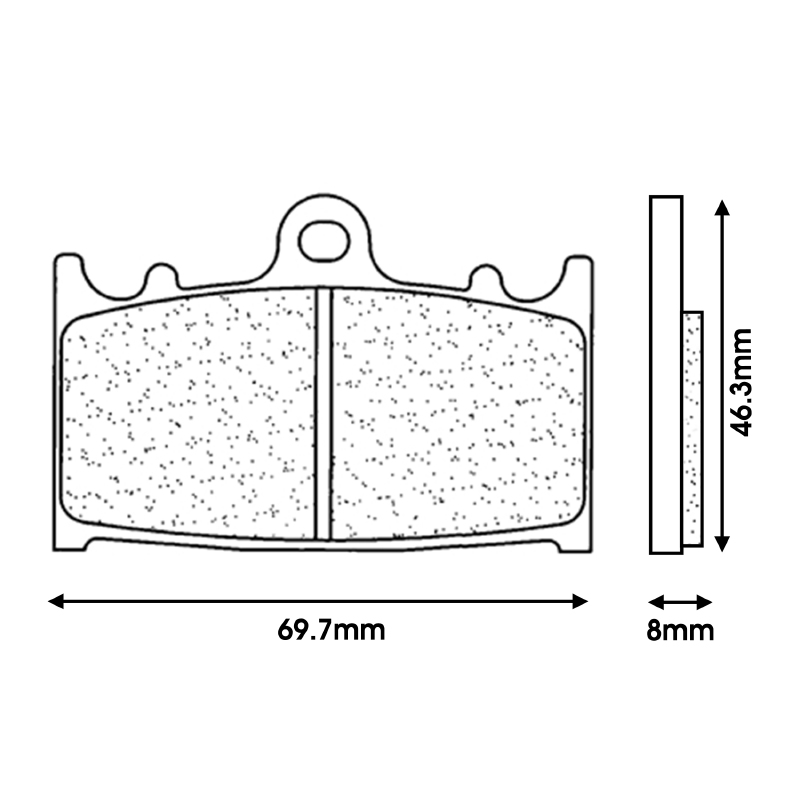 Plaquettes de frein CL Brakes métal fritté 2251 XBK5 Sport - vue 2