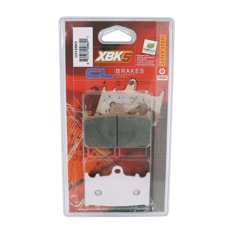 Plaquettes de frein CL Brakes métal fritté 2251 XBK5 Sport - vue 3