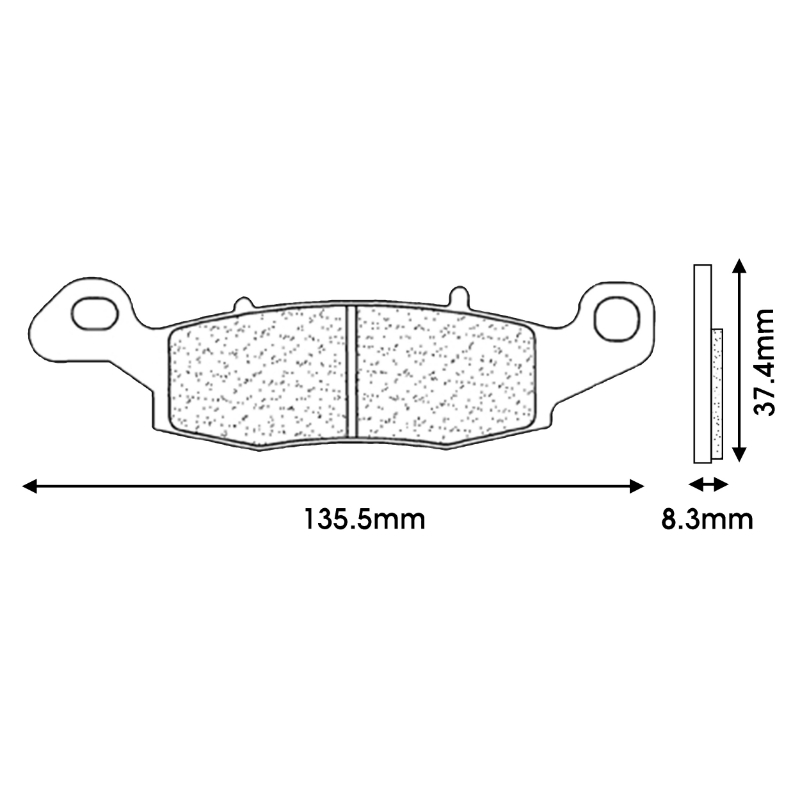 Plaquettes de frein CL Brakes pour Kawasaki 650 ER-6N 2006+, 650 Versys 2007+, 1100 Zephir 1997+, Suzuki GSX 600 F, 650 V-Strom avant droit (2384 A3+ Touring) - vue 2